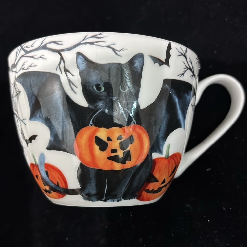 Portobello by Design Halloween Bat Cat Mug Bone China - Picture 8 of 8